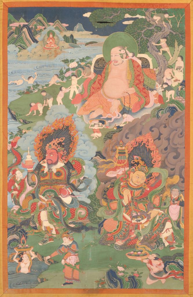 图片[1]-The Baggy Monk and the King of Heaven Thangka-China Archive